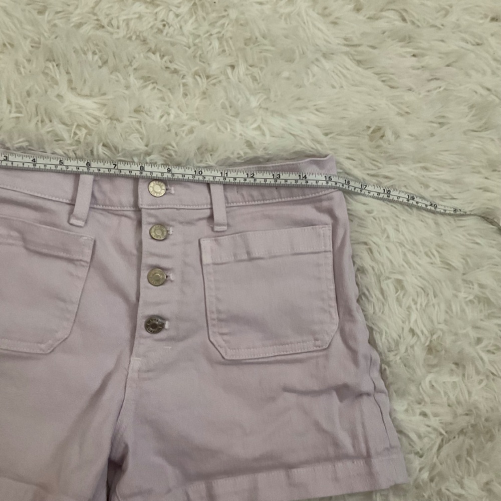 J. Crew High Rise Button Fly Jean Shorts - Lilac - Size 29 - Picture 8 of 10